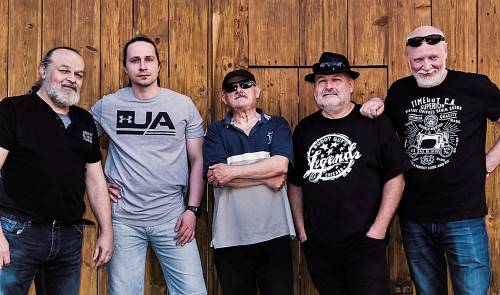 2021. Zleva: Milan Kubica, Vlastík Sedláček, Ota Berežný, Michal Drlík, Franta Kobza.
